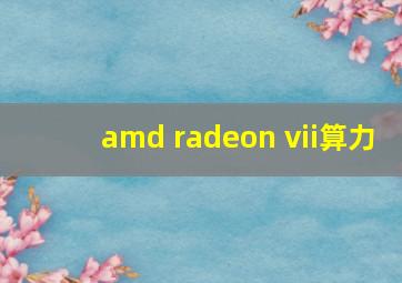 amd radeon vii算力